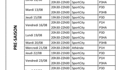 Entrainements de présaison