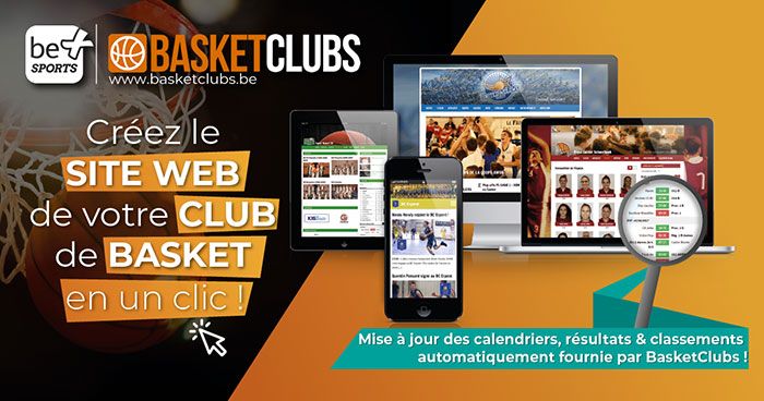 Créer le site web de son club de basket | BasketClubs website preview